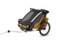 Thule Chariot Sport 2 G3 DOUBLE Natural Gold + bike set + kočárkový set + běžecký set